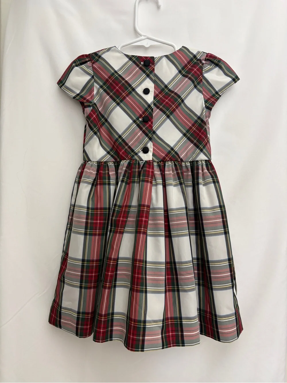 Ralph Lauren Red and Cream Plaid Fit-and-Flare Girls' Dress